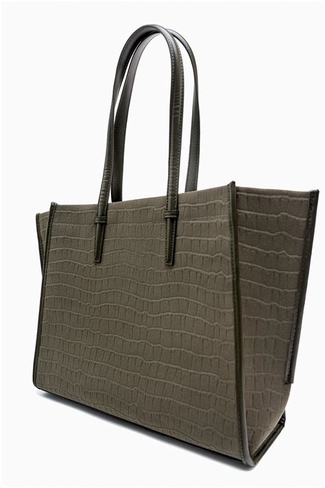 fake crocodile skin bags|zara mock croc tote bag.